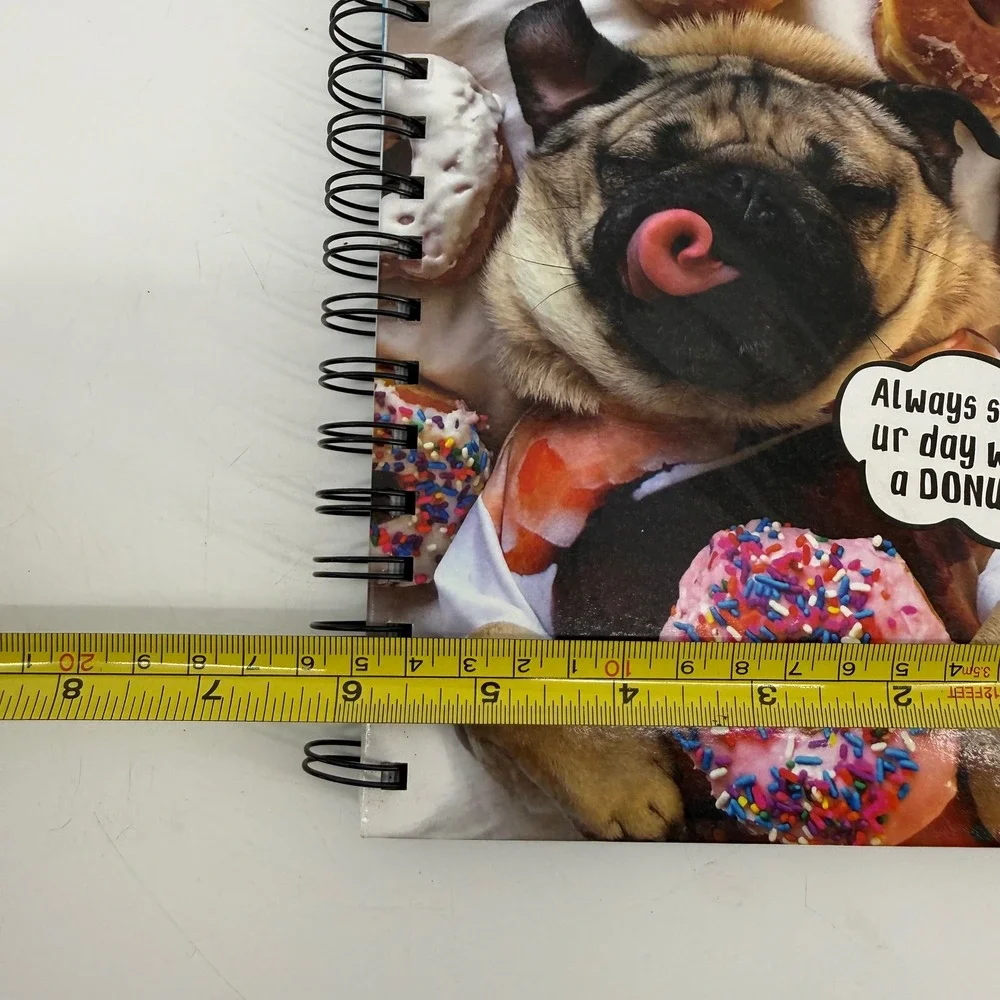 Doug the Pug Spiral Notebook Donut Pug Life Lined Journal Inkology 500158 8x6